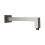 Square Brushed Nickel Horizontal Shower Arm 400mm